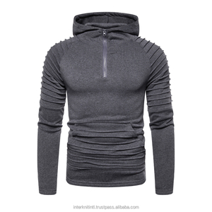 Sudadera con Capucha de Forro Polar para Hombre, Corte Regular, Color Sólido, Bolsillos Grandes, Estilo Deportivo Casual, Poliéster, Bordada - Product Image 1