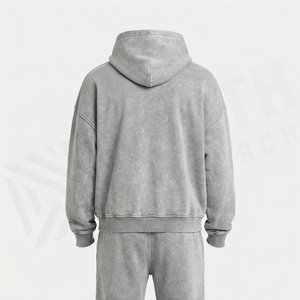 Sudaderas con Capucha Personalizadas para Hombre, Pantalones Deportivos Vintage Lavados al Ácido de Alta Calidad, Trajes Transpirables con Color Personalizado - Product Image 2