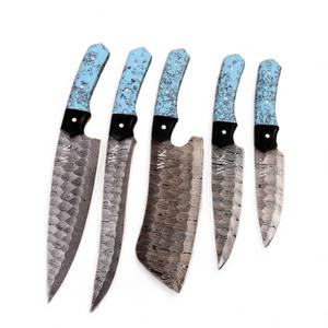 Cuchillo de Chef Único Hecho a Mano de Acero de Damasco con Hoja Forjada de Espiga Completa, Ligero, Multiusos, Ecológico, Duradero y Afilado como una Navaja - Product Image 1