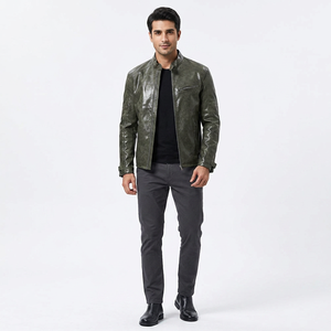 Nouvelle arrivée, prix bas, veste à capuche en cuir véritable de haute qualité, veste pour homme personnalisée, respirante, style vintage, fabriquée au Pakistan - Product Image 3