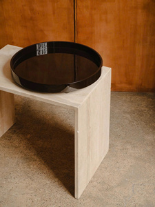 Bandeja Redonda Azul Elegante con Borde Elevado, Organizador Minimalista para Tocador, Adorno para Mesa de Centro, Regalo de Decoración Elegante para el Hogar - Product Image 6