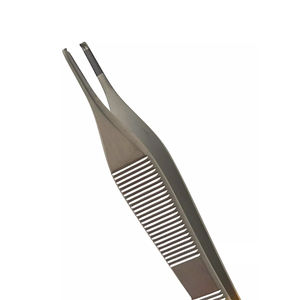 Pinzas Adson TC 1x2 con Dientes Marrones Dentados para Uso Quirúrgico General, Pinzas Adson de Alta Calidad Semi-Doradas - Product Image 3
