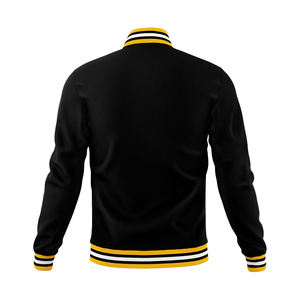 เสื้อแจ็คเก็ตวาร์ซิตี้ทรงสลิมฟิตสำหรับผู้ชายคุณภาพสูง สไตล์ไฮสตรีท ผลิตจากหนังและขนสัตว์ กันลม ระบายอากาศได้ดี เหมาะสำหรับฤดูหนาว - Product Image 3