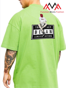 Camiseta FMF para Hombre, Verde Lima Vietnamita, 95% Algodón, Manga Corta, Estampado Gráfico Frontal, Estilo Casual Urbano, Ecológica - Product Image 4