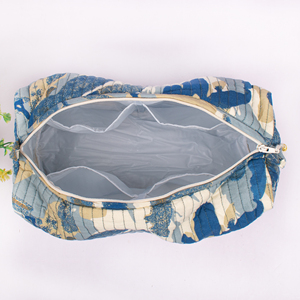 Trousse de Toilette Matelassée Lavable en Gros avec Fermeture Éclair, Pochette à Maquillage Écologique en Toile de Coton, Pochette à Accessoires Double Face pour Cosmétiques - Product Image 5