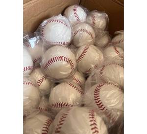 High-Durability PVC Leather Surface with Solid Cork Core Standard Weight Training <b>Baseballs</b> for School and Clubs Bulk Wholesale - Product Image 2