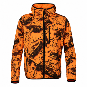 Chaqueta de Caza para Hombre, Impermeable, Cortavientos, Transpirable, de Poliéster Suave, con Camuflaje Naranja, Manga Larga, para Primavera y Actividades al Aire Libre - Product Image 1