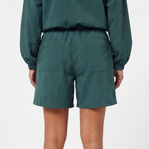 <b>Women's</b> Wind Breaker Knitted <b>Shorts</b> Loose Fit Casual Mid Drawstring Waist Breathable 100% Nylon Polyester Baggy <b>Short</b> Ladies - Product Image 5