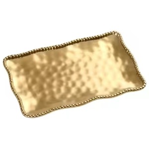 Bandeja de servicio chapada en latón Forma cuadrada Bandeja de servicio de latón hecha a mano más vendida de alta calidad - Product Image 3