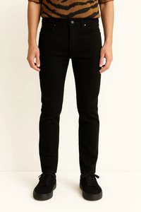 Pantalon en jean stretch coupe droite pour homme, étiquette personnalisée, tissu en coton épais pour un usage décontracté, pantalon pour homme - Product Image 2