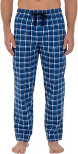 Ensemble de pyjama pour homme 100% coton, chemise boutonnée douce, pantalon de pyjama rayé tissé à carreaux, poches, respirant, léger, vêtements de détente - Product Image 3