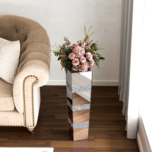 Vase de table moderne en métal transparent, support décoratif pour fleurs, pour la maison, intérieur haut de gamme, vente en gros - Product Image 5