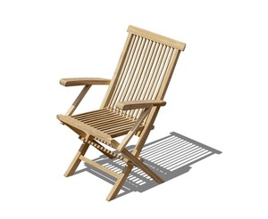 Silla Plegable de Jardín de Teca Cómoda y Duradera, Apilable e Impermeable para Uso en Exteriores, en Hoteles, Patios y Restaurantes - Product Image 1