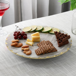 Organizador Giratorio de Mármol Lazy Susan para Servir Desayunos y Postres - Product Image 1