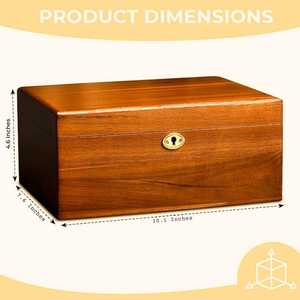 Personalized Acacia Wood Memory <b>Box</b> with Lock: Custom Engraved Wedding <b>Keepsake</b> Chest, Baby <b>Keepsake</b> - Product Image 4