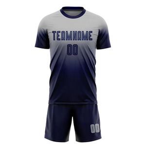 Ensemble de maillots de football pour hommes à dégradé de couleurs, design minimaliste, uniforme de football personnalisé, vêtements de sport à séchage rapide, OEM - Product Image 4