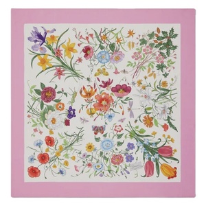 Bandana en coton biologique, prix d'usine personnalisé, design de logo, impression numérique, écharpe carrée double face, mode quatre saisons - Product Image 1