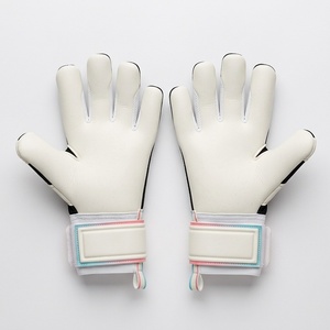 Red Football Goalkeeper <b>Gloves</b> Full Finger PU Polyester Rubber Non-Slip Breathable Adjustable Wrist Strap Unisex - Product Image 4