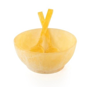 Ensemble de saladiers en résine faits à la main, couleur unie polie, avec 2 ustensiles pour la maison, les mariages et les fêtes - Product Image 4