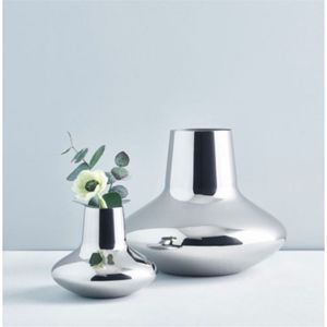 Luxury Hammered Silver Metal <b>Vase</b> <b>Set</b> Modern Aluminum Decorative Flower Pot Centerpiece for Home Wedding Hotel Table Decor <b>Vase</b> - Product Image 4