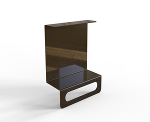 Estante de Pared Contemporáneo de Metal Negro con Marco en Z para Decoración de Interiores - Product Image 4