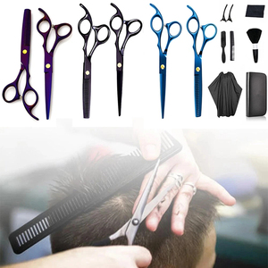 Kit de ciseaux de barbier professionnels de qualité supérieure, ciseaux à effiler, ciseaux de coiffure, ensemble de salon de coiffure en acier inoxydable - Product Image 6