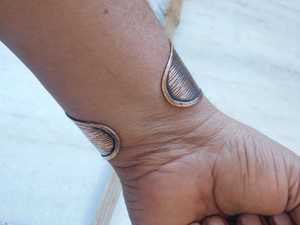 Engraved <b>Copper</b> Cuff Wide Bracelet Open <b>Bangle</b> Handmade Jewelry Artisan Crafted Textured Design Statement Jewelry <b>Copper</b> - Product Image 2