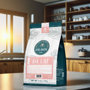 Café en grains entiers Dalakon Da Lat torréfaction moyenne de haute qualité, Arabica, sachet de 0,25 kg, vente en gros, caféiné, premium, acidulé, pour infusion. - Product Image 2