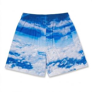 Shorts de basket-ball unisexes grande taille en maille fine d'été, motif imprimé, toile respirante, séchage rapide, entraînement sportif, short pour homme - Product Image 2