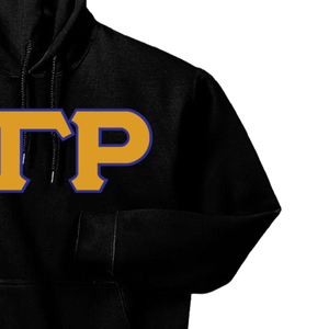 Sweat-shirt à capuche pour femme noire, avec logo brodé or et bleu, motif graphique sur le devant, manches longues, en molleton, style décontracté streetwear - Product Image 6
