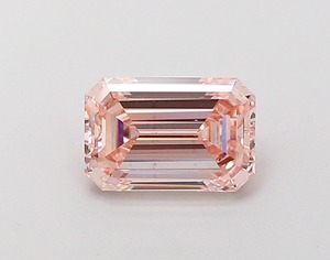 Diamant rose fantaisie de 1,15 carat, taille émeraude, cultivé en laboratoire CVD, clarté VS2, polissage excellent, pierre précieuse non montée pour la création de bijoux - Product Image 1