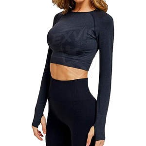 Ropa Deportiva de Primera Calidad para Mujer, Top Corto de Compresión, Ligero, Manga Larga, Top de Compresión para Mujer - Product Image 4