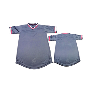 Uniforme de baseball léger à col en V, conceptions d'appliques de broderie, logo personnalisé, évacuation de l'humidité, 100% polyester, ensembles de grande taille, style - Product Image 1