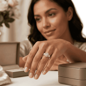 Diamond <b>Engagement</b> <b>Rings</b> 0.43 Ct Round Cut Natural Diamond <b>Engagement</b> Wedding <b>Ring</b> for Women 925 <b>Sterling</b> <b>Silver</b> Fine Jewelry - Product Image 5