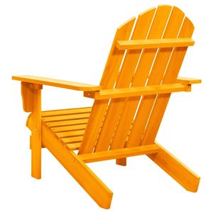 Sedia Adirondack in legno massello di abete in arancione per Patio confortevoli mobili da esterno - Product Image 4