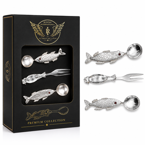 Juego de Cubiertos de Lujo Nature Branch, Cuchara, Tenedor y Cuchillo de Acero Inoxidable Premium, Colección de Regalo - Product Image 4