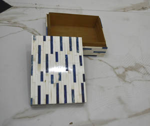 Caja de Almacenamiento Multifuncional Rectangular de MDF y Resina con Incrustaciones, Ecológica, de Lujo, Pulida, Natural, Personalizada, para Joyería - Product Image 5