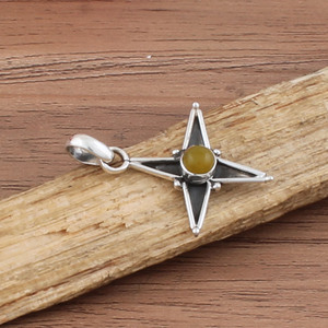 Colgante de Jade Amarillo Natural Vintage al por Mayor, Joyería de Plata de Ley 925 Chapada en Platino, Amuleto Unisex para Regalo de Aniversario - Product Image 2