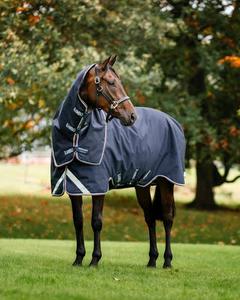 Couverture d'équitation d'hiver de luxe ultra-légère et très résistante, imperméable, respirante, avec doublure polaire chaude, en polycoton long - Product Image 4