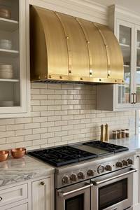 Handcrafted Brass Range Hood Featuring Timeless Design Superior Ventilation Premium Finish For Contemporary Kitchens - Product Image 6