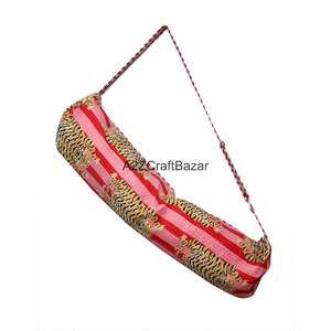 Bolso de Hombro Acolchado de Algodón con Estampado Artesanal, Estilo Bohemio Moderno, Ecológico, Transpirable y Ligero, Ideal para Yoga, Playa o Fin de Semana - Product Image 4