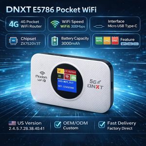 Router WiFi6 Portátil Mini DNXT 4G con Tarjeta <span class=keywords><strong>SIM</strong></span>, Router WiFi Portátil WPS para Todas las Redes, Punto de Acceso WiFi Portátil con Tarjeta <span class=keywords><strong>SIM</strong></span> para Viajes - Product Image 2
