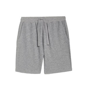 Shorts Bermuda en coton gris pour homme avec cordon de serrage à la taille et poches, style décontracté, tissu tricoté, couleur unie, design respirant - Product Image 5