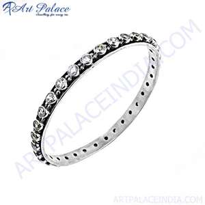 Bracelet en argent exclusif avec pierre précieuse CZ Bracelets de qualité fine - Product Image 1