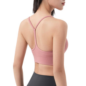 Soutien-gorge d'entraînement uni de qualité supérieure, respirant, confortable, extensible, sans coutures, doux et durable pour le fitness - Product Image 5