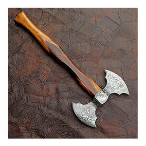 Hache de futaie de qualité supérieure pour le bricolage, tête en acier au carbone, manche en bois de rose, design barbu, motif plume gravé, arbre - Product Image 2