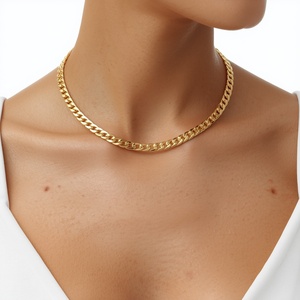 Collier chaîne cubaine en or massif 10K pour femme, bijoux en or jaune véritable, bijoux fins minimalistes, fabricant en gros - Product Image 6
