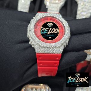<b>Red</b> Quartz Stainless Steel Water Resistant Luxury Watch <b>Glitter</b> Bezel Analog Fashion Casual Wear - Product Image 4