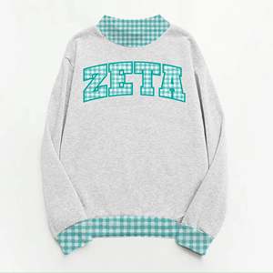 Sudadera de Cuello Redondo Larga de Invierno para Mujer, de Alta Calidad, Ecológica, de Secado Rápido, Talla Grande, Bordada, 100% Algodón Lavado - Product Image 1