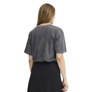 T-shirt femme d'été de haute qualité, imprimé sérigraphié avec strass, col rond, manches courtes, coton 250 g/m², délavé à l'acide vintage, pour les filles branchées - Product Image 2